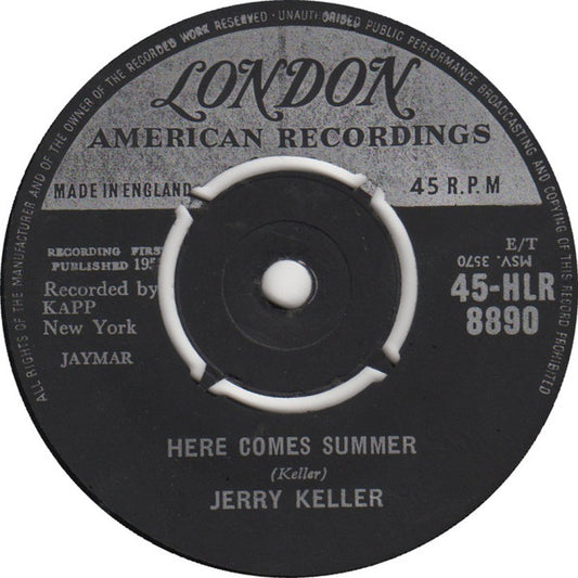Jerry Keller - Here Comes Summer (7", Single, 4 P)