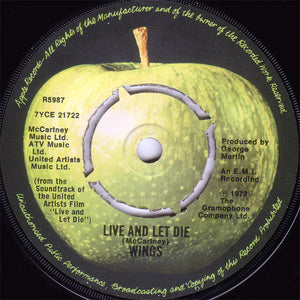 Wings (2) - Live And Let Die  (7", Single, Kno)