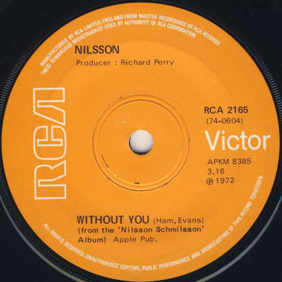 Nilsson* - Without You (7