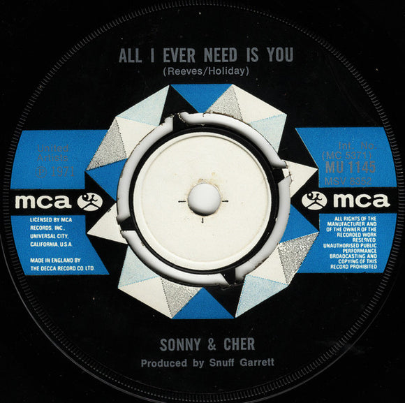 Sonny & Cher - All I Ever Need Is You (7