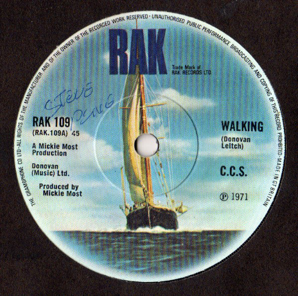 C.C.S.* - Walking (7", Sol)