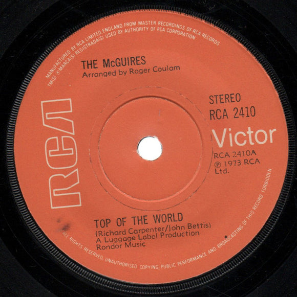 The McGuires (3) - Top Of The World / Love Is (7