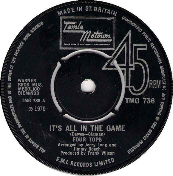 Four Tops - It's All In The Game (7