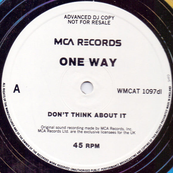 One Way - Don't Think About It (12