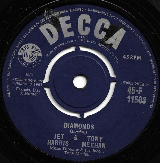 Jet Harris & Tony Meehan* - Diamonds (7", Single)