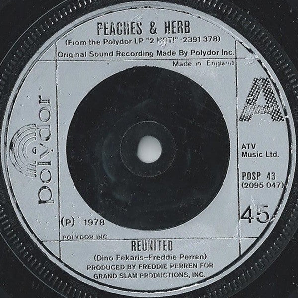 Peaches & Herb - Reunited (7", Single)