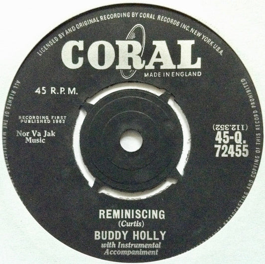 Buddy Holly - Reminiscing (7")