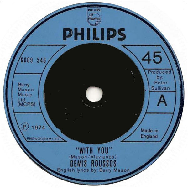 Demis Roussos - With You (7", Single)