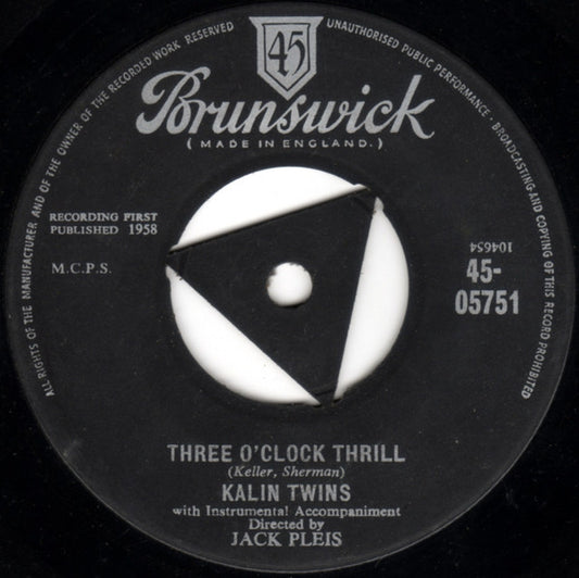 Kalin Twins - When / Three O'Clock Thrill (7", Single)