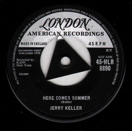 Jerry Keller - Here Comes Summer (7", Single, Tri)