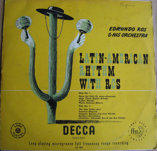 Edmundo Ros & His Orchestra - Latin-American Rhythm With Ros (10", RP)