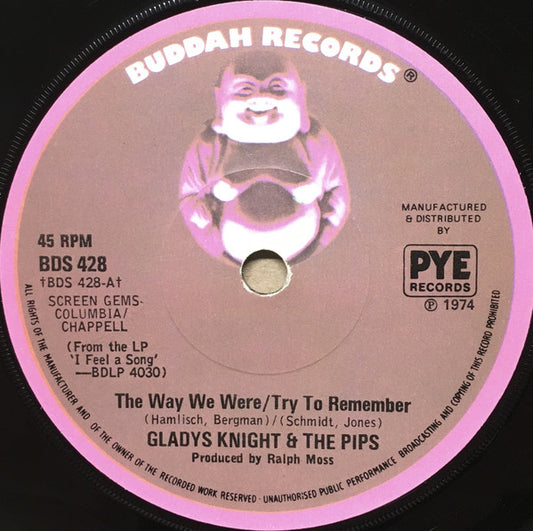 Gladys Knight & The Pips* - The Way We Were / Try To Remember (7", Single, Sol)