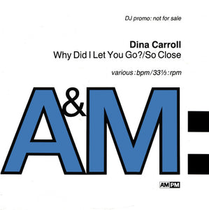 Dina Carroll - Why Did I Let You Go? / So Close (12", Promo)