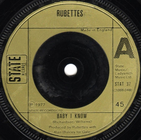 Rubettes* - Baby I Know (7", Single, Sol)