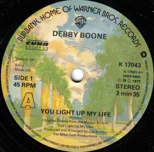 Debby Boone - You Light Up My Life (7", Single, Bur)