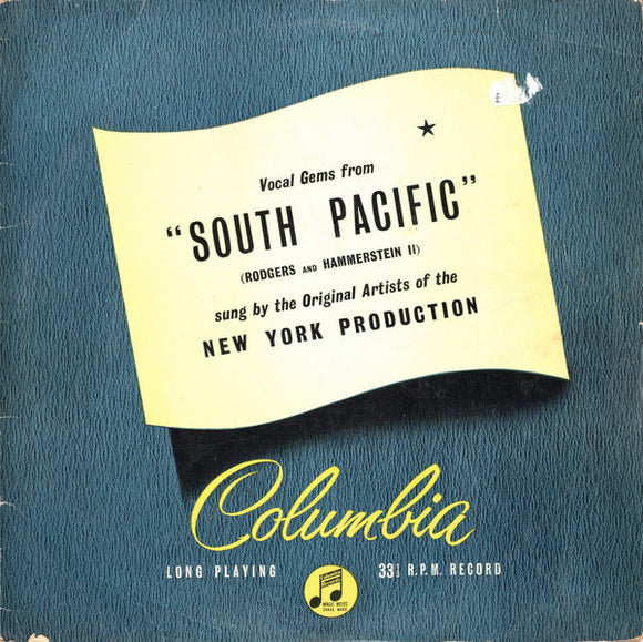The Original Artists Of The New York Production - Vocal Gems From South Pacific (LP, Mono)