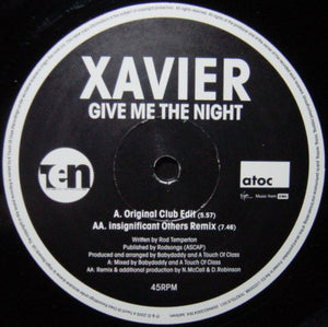 Xavier (6) - Give Me The Night (12")