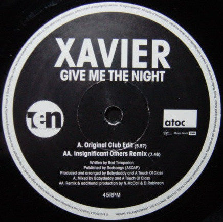 Xavier (6) - Give Me The Night (12