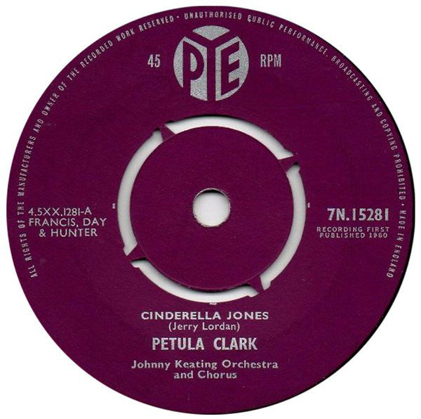 Petula Clark - Cinderella Jones  (7", Single)