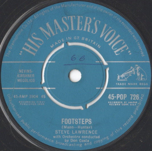Steve Lawrence (2) - Footsteps (7")