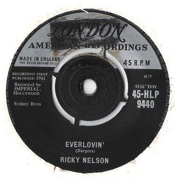 Ricky Nelson (2) - Everlovin' (7", Single)