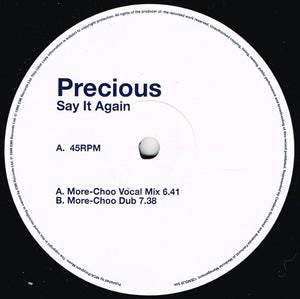 Precious (2) - Say It Again (12", Promo)