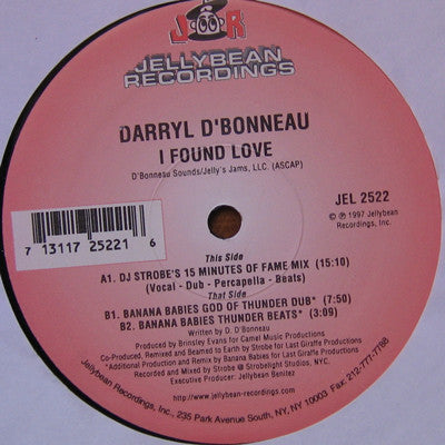 Darryl D'Bonneau - I Found Love (12")