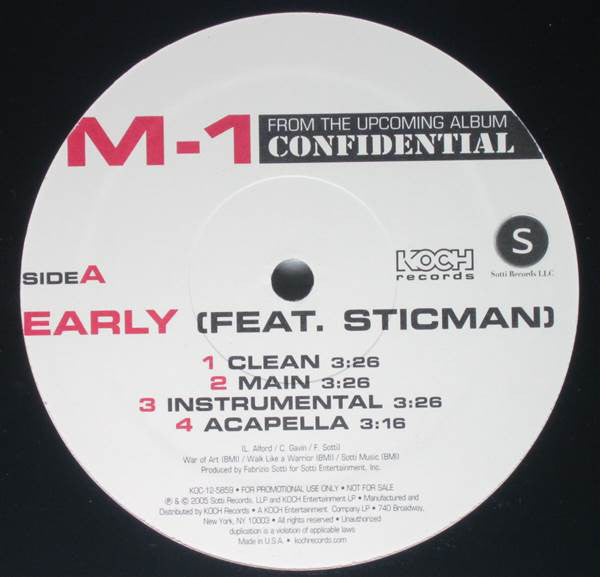 M-1* - Early / Comrade's Call (12", Pro)