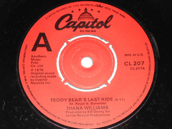 Diana Williams (2) - Teddy Bear's Last Ride / If You Cared Enough To Cry (7