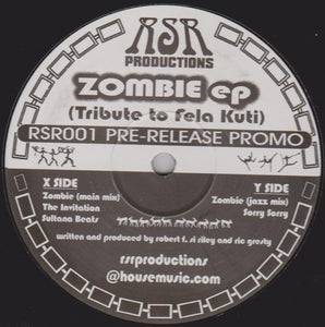 Robert F, Si Riley & Ric Gresty - Zombie EP (Tribute to Fela Kuti) (12")