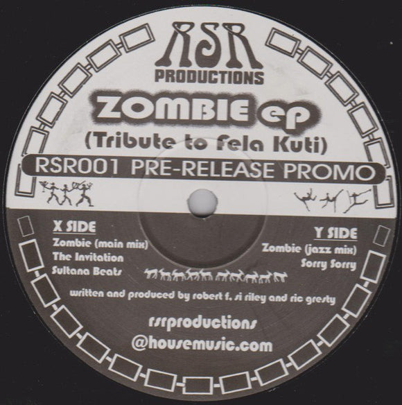 Robert F, Si Riley & Ric Gresty - Zombie EP (Tribute to Fela Kuti) (12