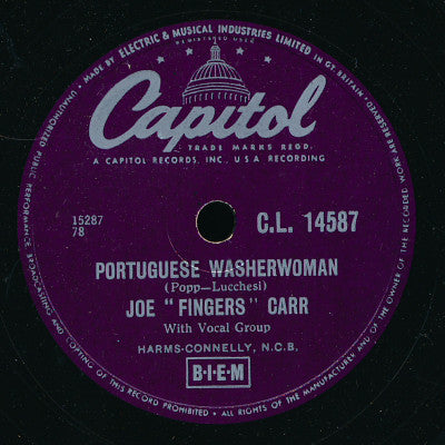 Joe "Fingers" Carr - Portuguese Washerwomen / Stumbling (Shellac, 10")