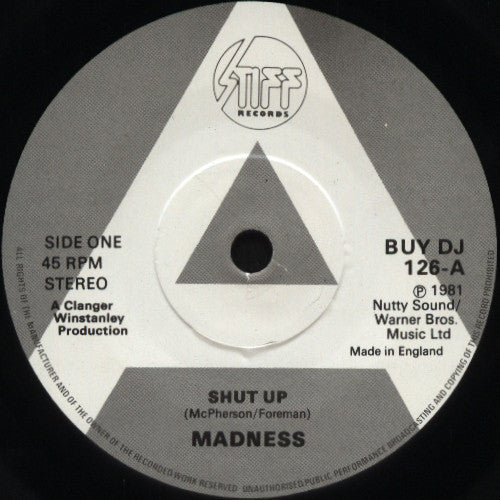 Madness - Shut Up (7", Promo)