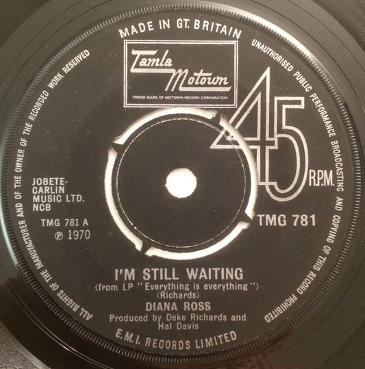 Diana Ross - I'm Still Waiting  (7", Single, Pus)