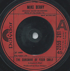 Mike Berry - The Sunshine Of Your Smile (7", Single, Red)