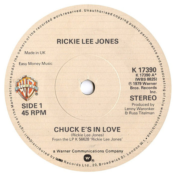 Rickie Lee Jones - Chuck E's In Love (7