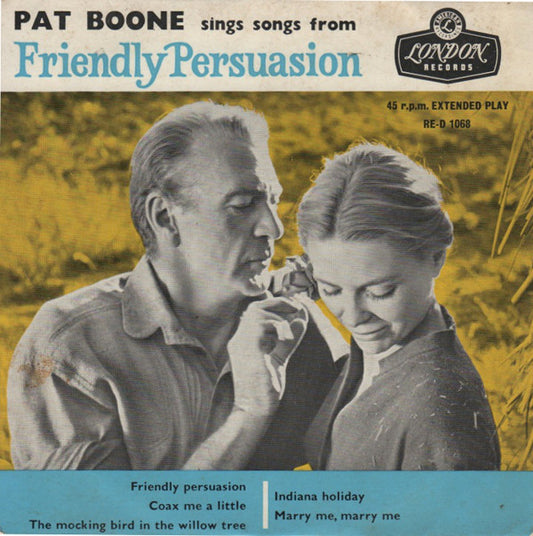 Pat Boone - Pat Boone Sings Songs From Friendly Persuasion (7", EP, Pic)