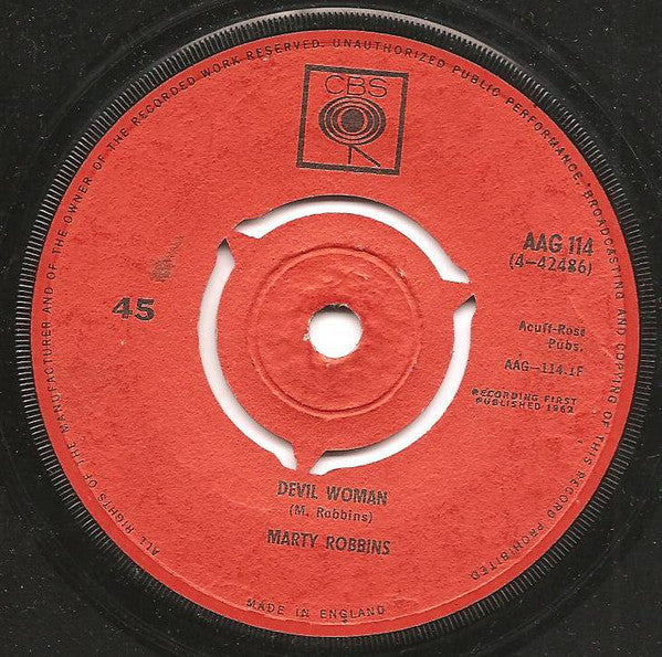 Marty Robbins - Devil Woman (7", Bla)
