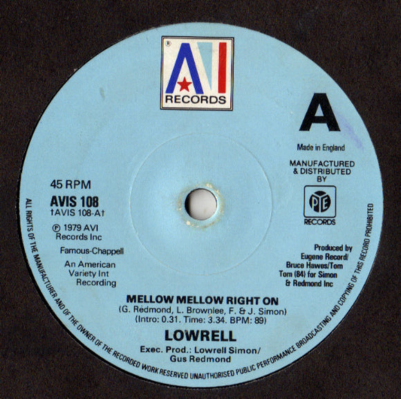 Lowrell* - Mellow Mellow Right On (7