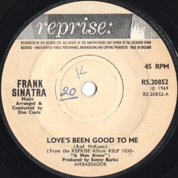 Frank Sinatra - Love's Been Good To Me (7", Sol)