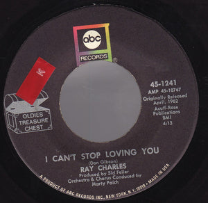 Ray Charles - I Can't Stop Loving You / You Are My Sunshine (7", RE)