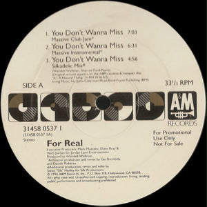 For Real - You Don't Wanna Miss (12")