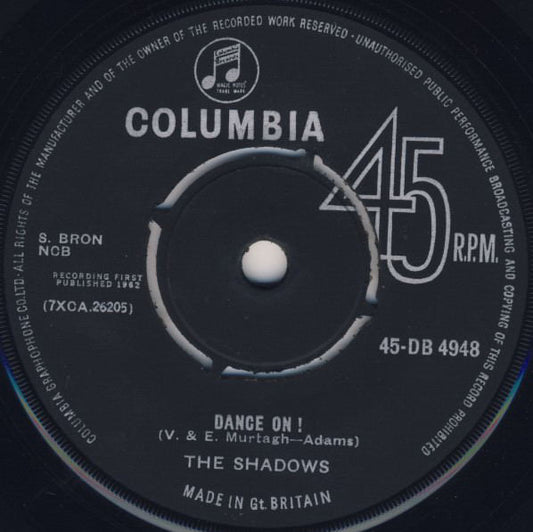 The Shadows - Dance On ! (7", Single)