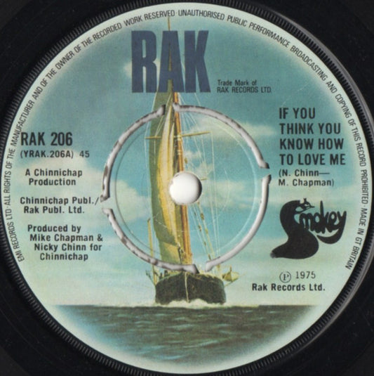 Smokey* - If You Think You Know How To Love Me (7", Single)