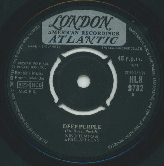 Nino Tempo & April Stevens - Deep Purple (7")