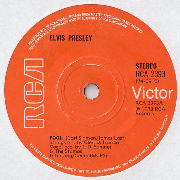 Elvis Presley - Fool (7