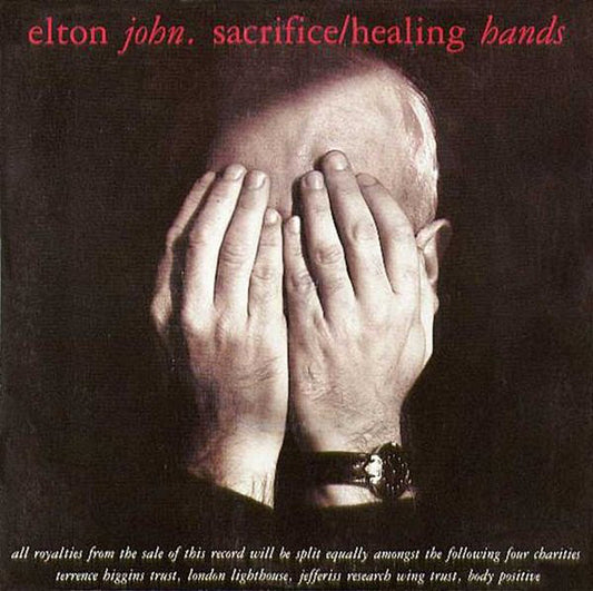 Elton John - Sacrifice / Healing Hands (7", RE, Pap)