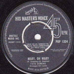 Fats Domino - Mary, Oh Mary (7")