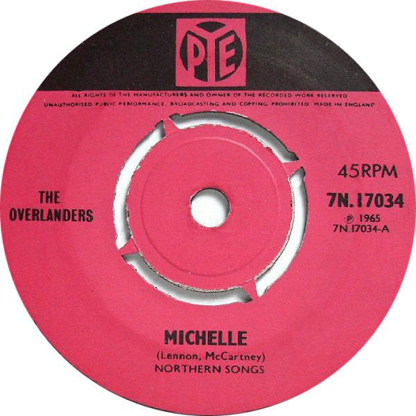 The Overlanders - Michelle (7", Single, Pus)