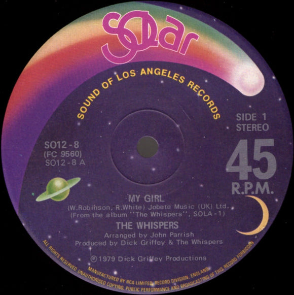 The Whispers - My Girl / (Olivia) Lost & Turned Out (12